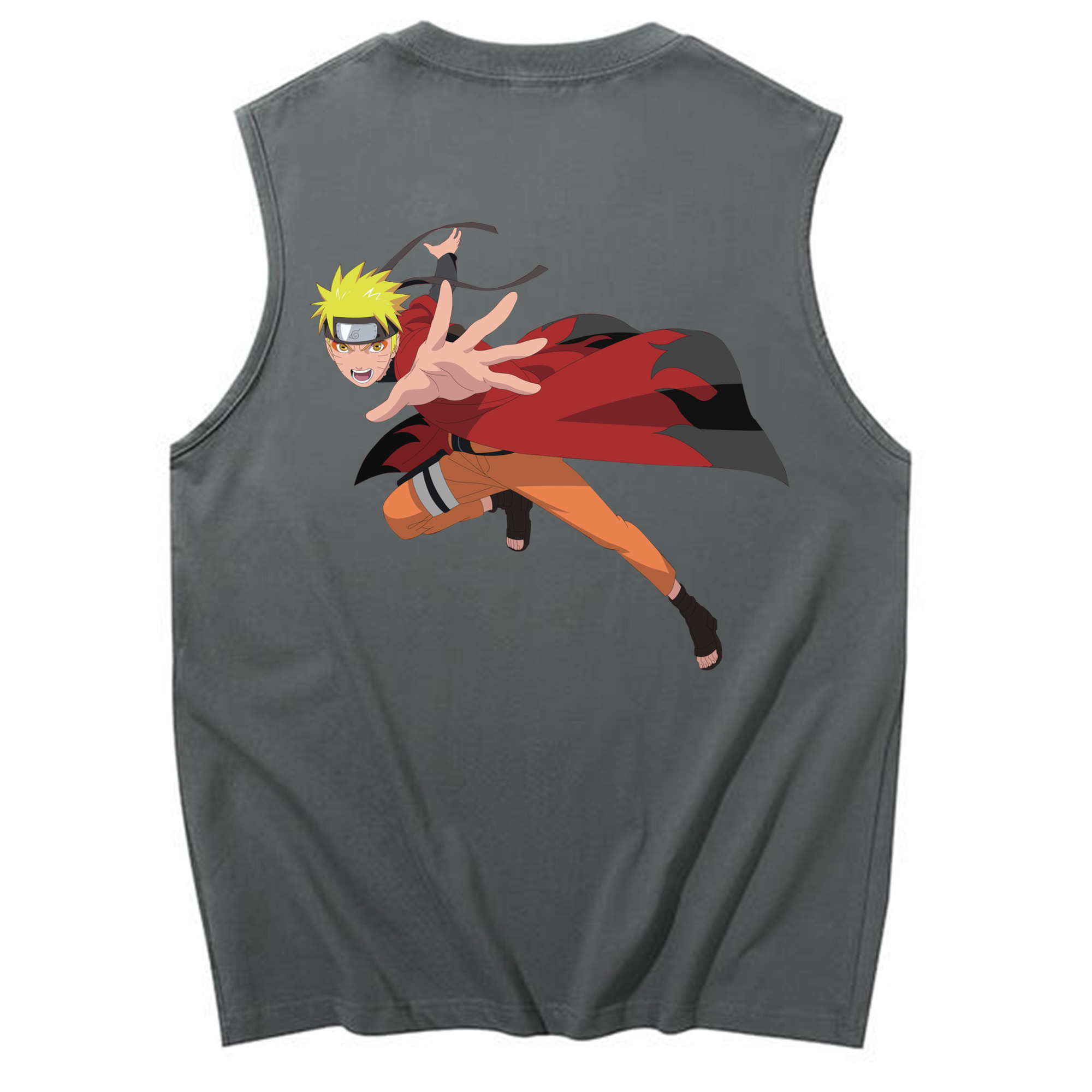 （画像用） NARUTO -ナルト- うずまき ナルト Uzumaki Naruto コットン100％タンクトップ（背面プリント）
